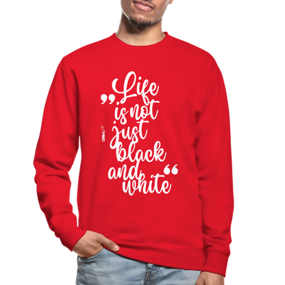 LiNBW. Männer Pullover Life is not just black and white - Rot