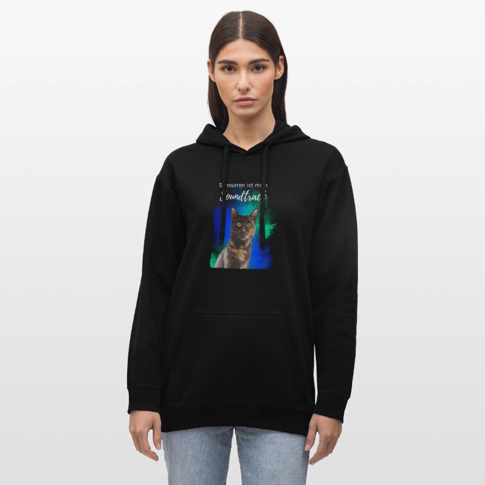 LiNBW. Männer & Frauen Hoodie Schnurren ist mein Soundtrack - Schwarz
