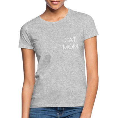 LiNBW. Frauen T-Shirt Stolzes Personal einer Katze - Grau meliert