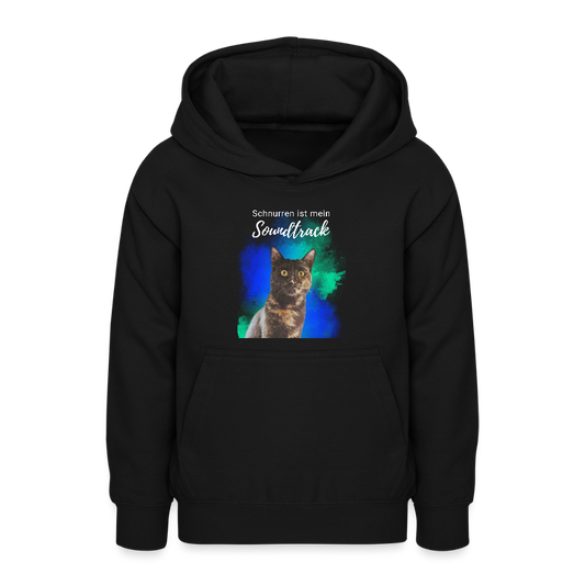 LiNBW. Teenager Hoodie Schnurren ist mein Soundtrack - Schwarz