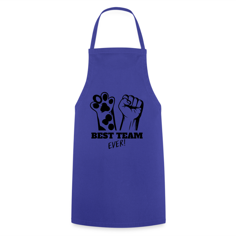 Kochschürze „Best Team Ever!“ – Mensch & Tier, unschlagbar vereint - Royalblau