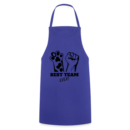 Kochschürze „Best Team Ever!“ – Mensch & Tier, unschlagbar vereint - Royalblau