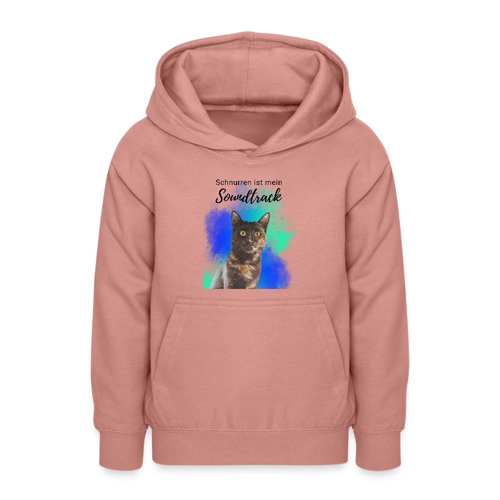 LiNBW. Teenager Hoodie Schnurren ist mein Soundtrack - Altrosa