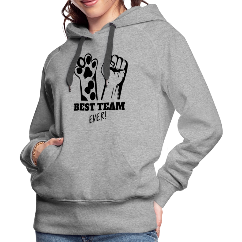 LiNBW.  Frauen Hoodie Best Team Ever - Grau meliert