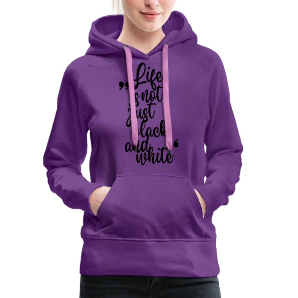 LiNBW. Frauen Hoodie Life is not just black and white - Purple