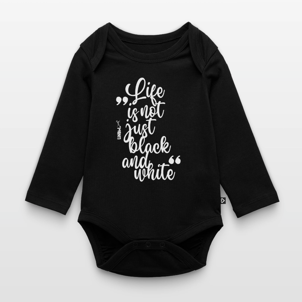 Baby-Body „Life is not just black and white“ – Statement für die Kleinsten - Schwarz