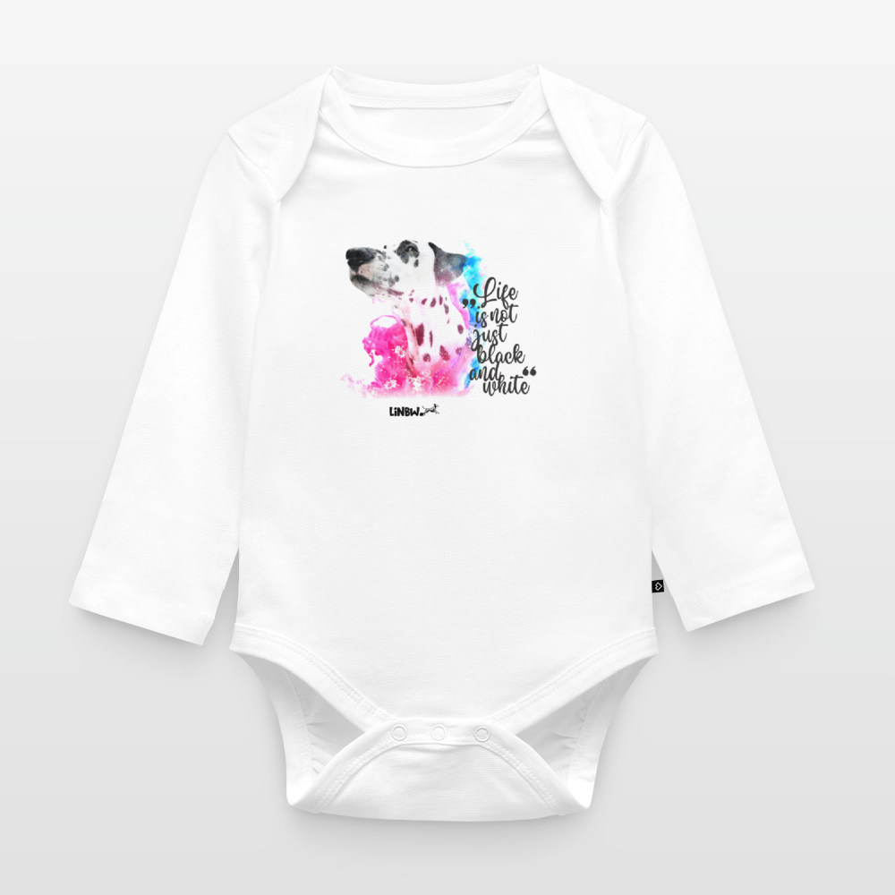 Baby-Body „Bunter Blick – Life is not just black and white“ - Weiß