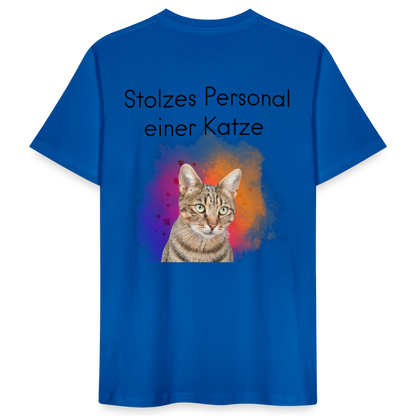 LiNBW. Männer T-Shirt Stolzes Personal einer Katze - Pfauenblau