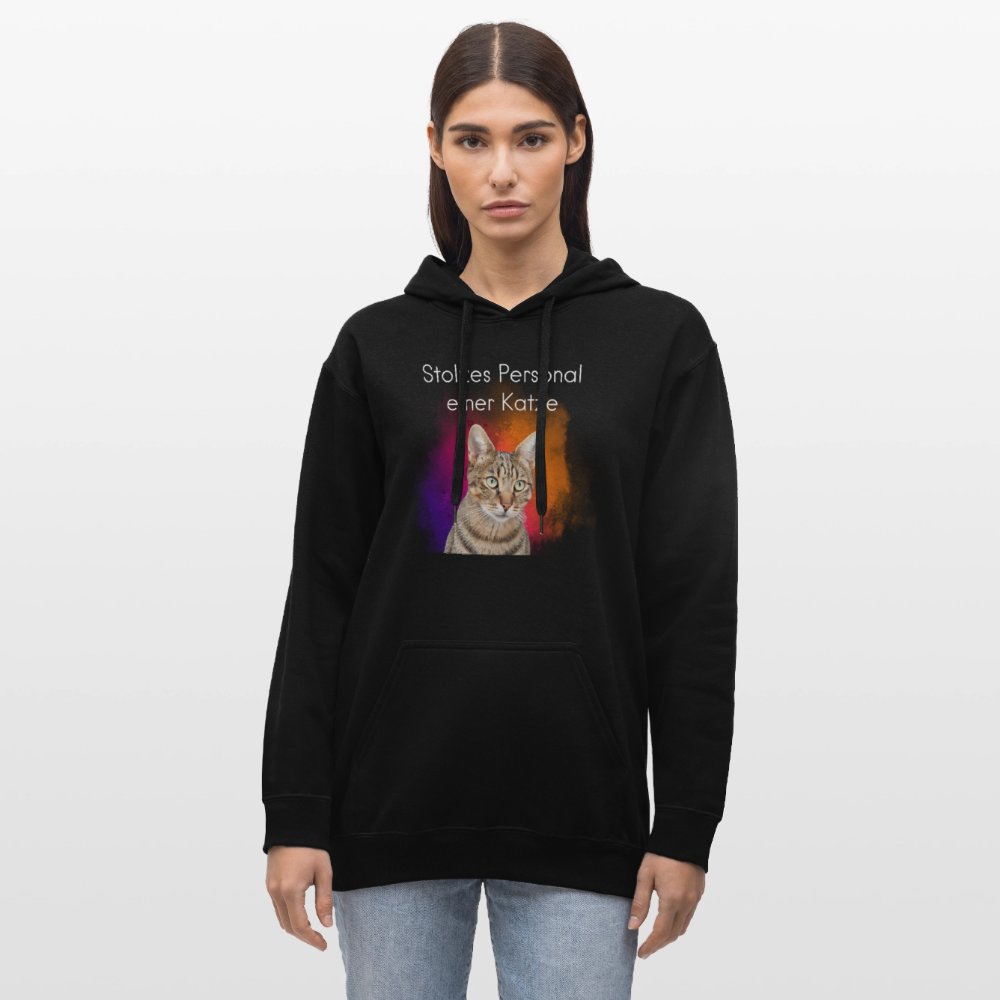LiNBW. Männer & Frauen Hoodie Stolzes Personal einer Katze - Schwarz