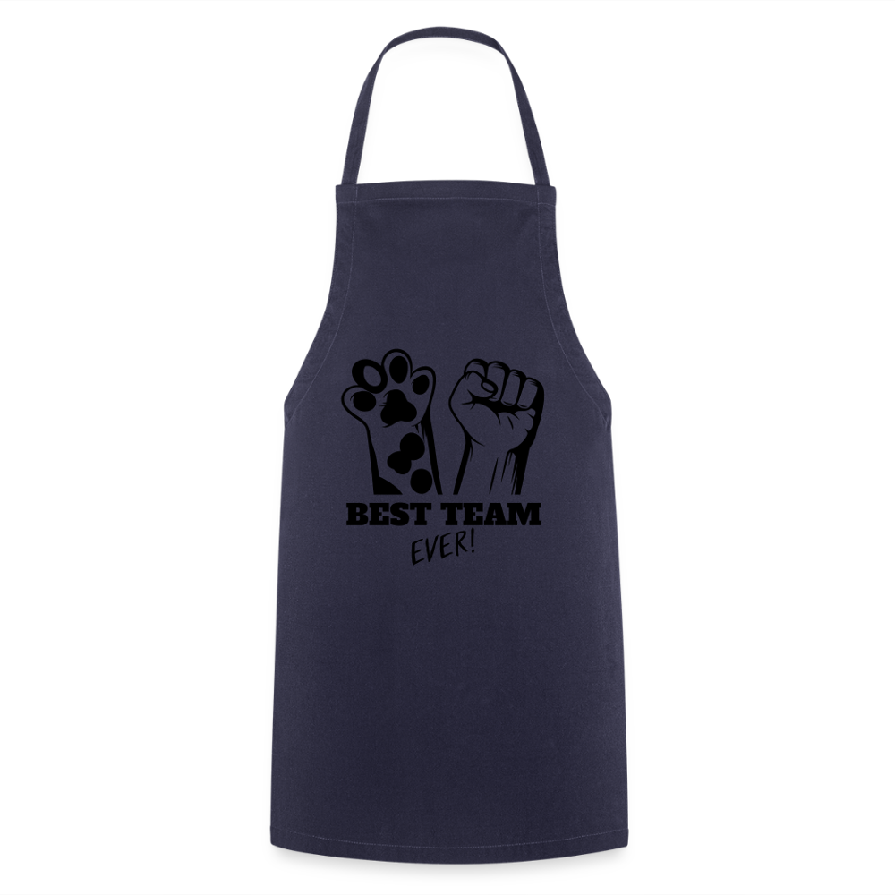 Kochschürze „Best Team Ever!“ – Mensch & Tier, unschlagbar vereint - Navy