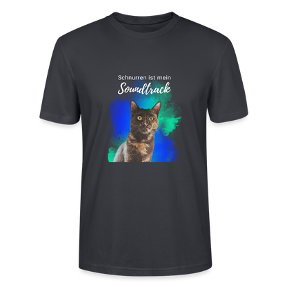 LiNBW. Männer T-Shirt Schnurren ist mein Soundtrack - Dunkles Graublau