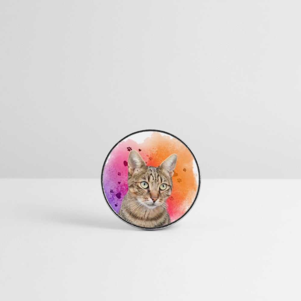 Magnet „Katzenblick voller Liebe“ – Bunte Kühlschrankdeko für Samtpfoten-Fans - Weiß