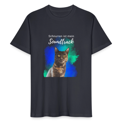 LiNBW. Männer T-Shirt Schnurren ist mein Soundtrack - Dunkles Graublau