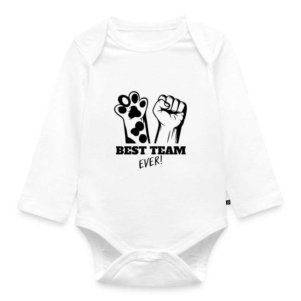 Baby-Body „Best Team Ever!“ – Für kleine Tierfreunde mit Power - Weiß