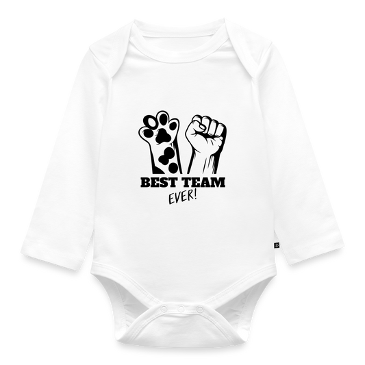Baby-Body „Best Team Ever!“ – Für kleine Tierfreunde mit Power - Weiß