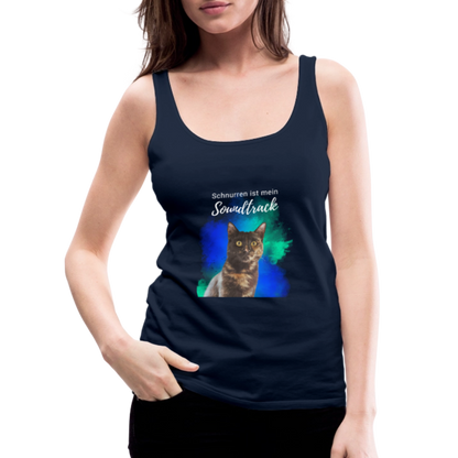 LiNBW. Frauen Tank-Top Schnurren ist mein Soundtrack - Navy