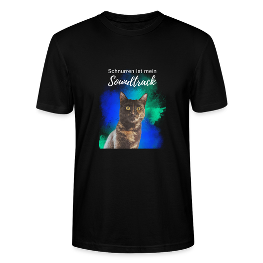 LiNBW. Männer T-Shirt Schnurren ist mein Soundtrack - Schwarz