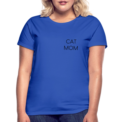 LiNBW. Frauen T-Shirt Stolzes Personal einer Katze - Royalblau
