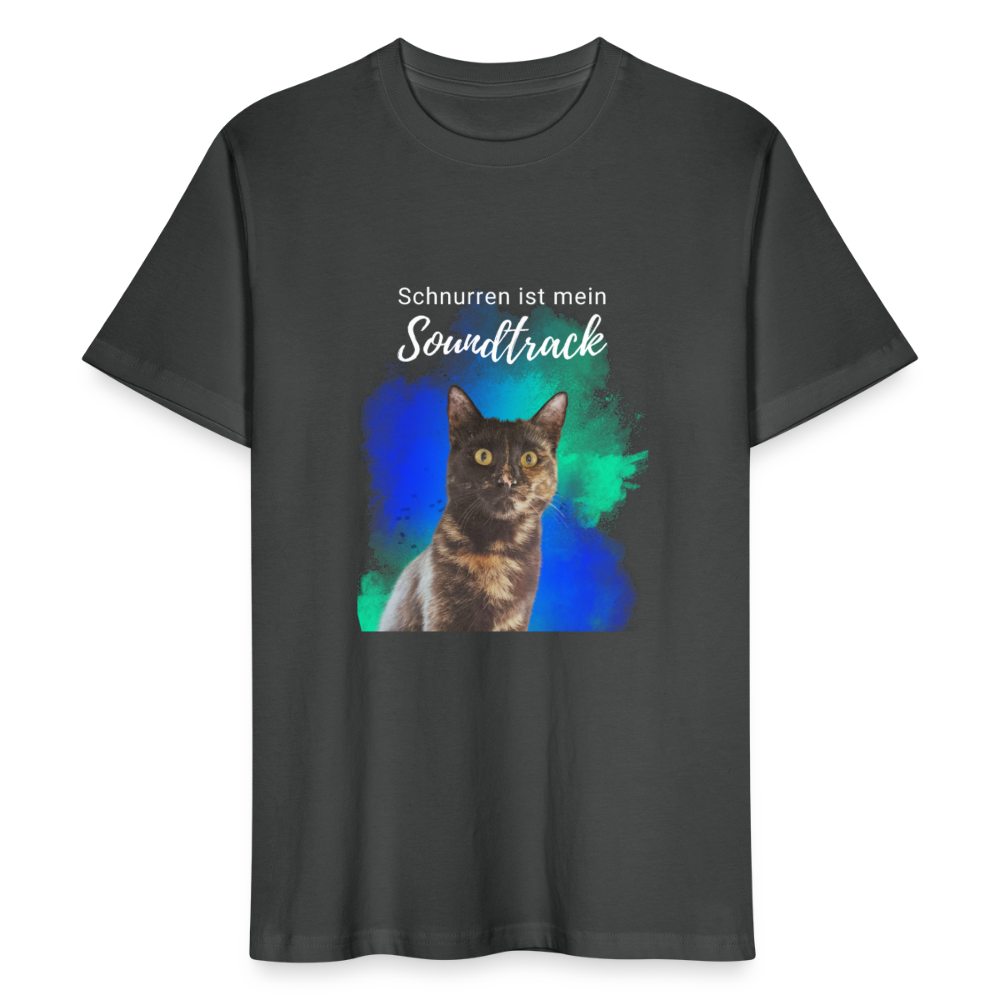 LiNBW. Männer T-Shirt Schnurren ist mein Soundtrack - Anthrazit