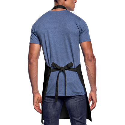 Kochschürze mit Spruch „Life is not just black and white“ – Statement für Küche & Grill - Schwarz