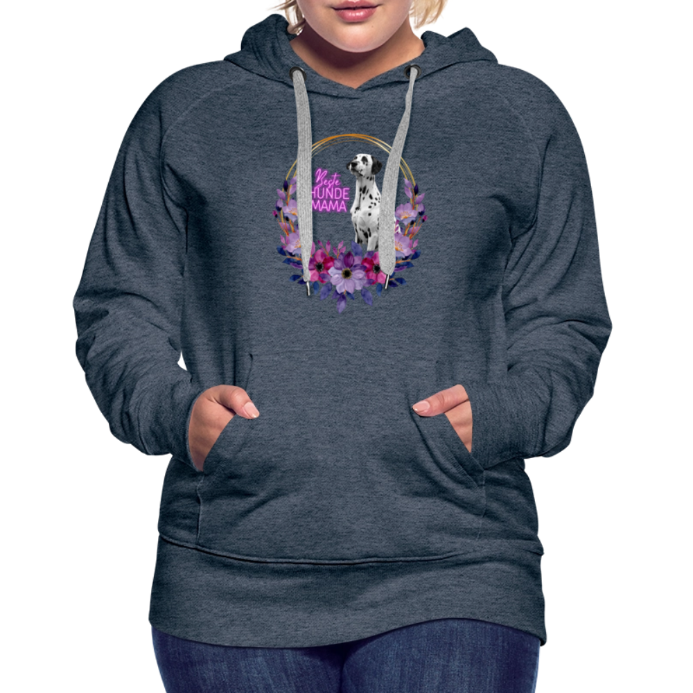 LiNBW. Frauen Hoodie Beste Hundemama - Jeansblau