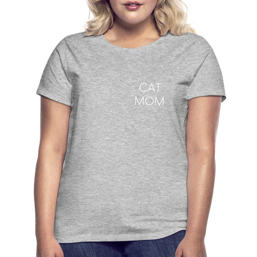 LiNBW. Frauen T-Shirt Stolzes Personal einer Katze - Grau meliert