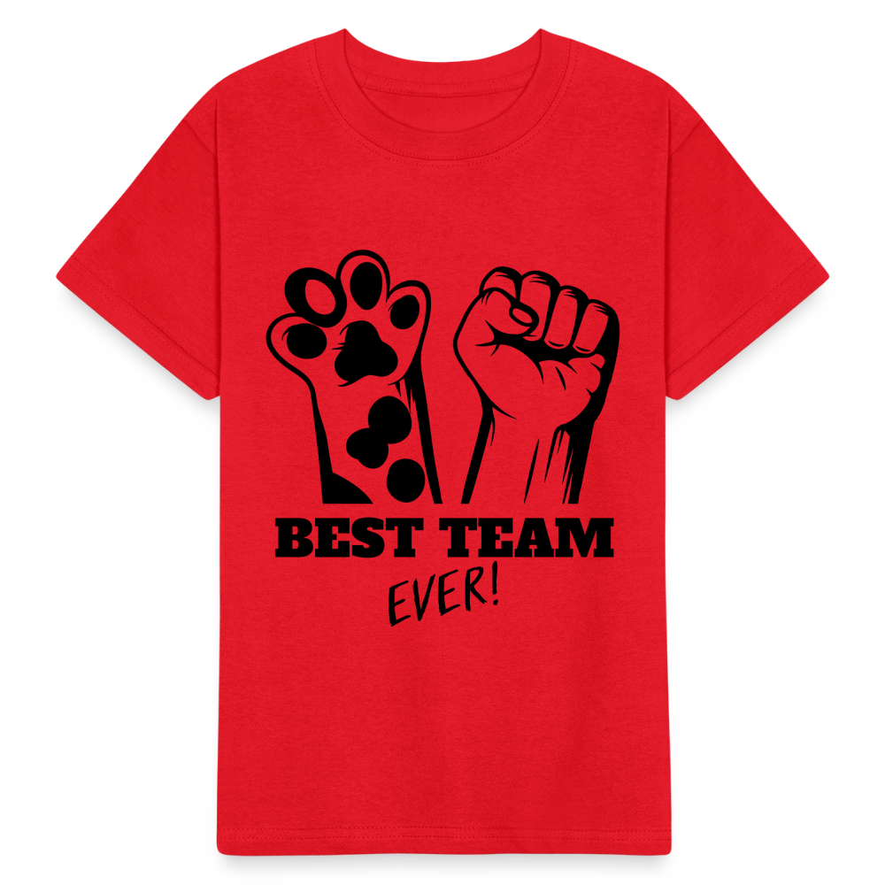 Kinder-T-Shirt – Best Team Ever! | Tierliebe trifft Teamgeist - Rot