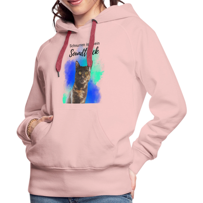 LiNBW.  Frauen Hoodie Schnurren ist mein Soundtrack - Kristallrosa