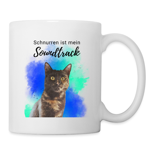 LiNBW. Keramiktasse Schnurren ist mein Soundtrack - Weiß
