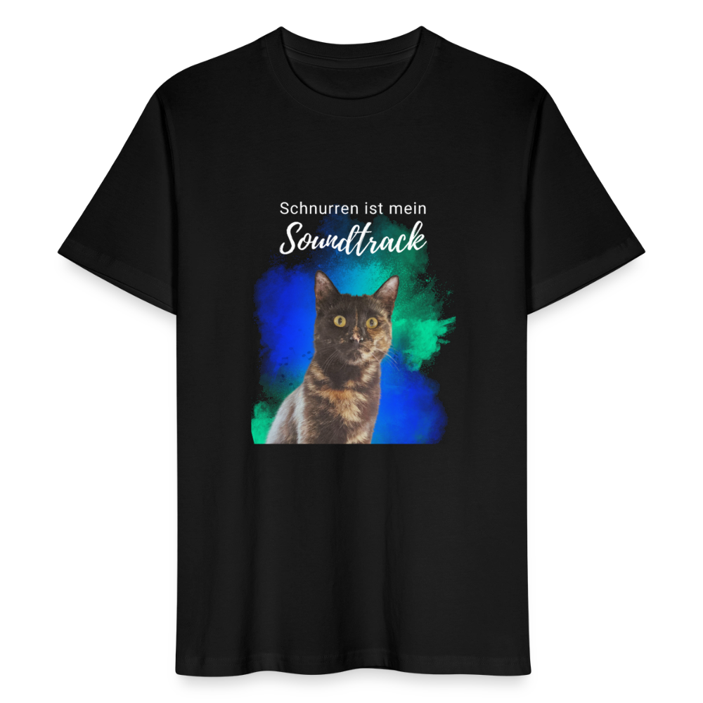 LiNBW. Männer T-Shirt Schnurren ist mein Soundtrack - Schwarz