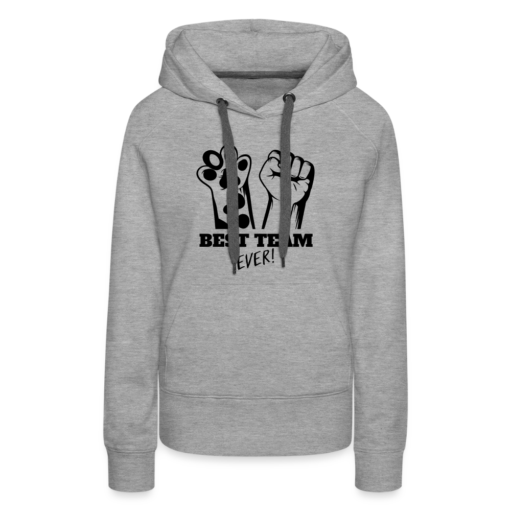 LiNBW.  Frauen Hoodie Best Team Ever - Grau meliert