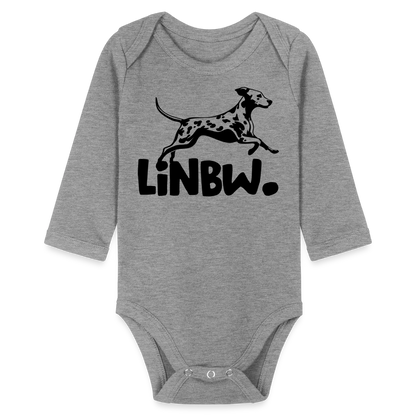 Baby-Body „LINBW Signature“ – Mit Dalmatinerlogo - Grau meliert