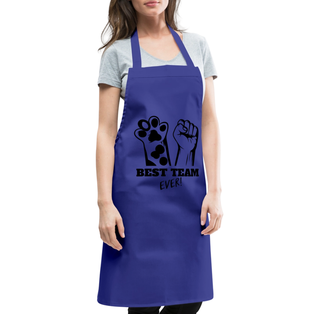 Kochschürze „Best Team Ever!“ – Mensch & Tier, unschlagbar vereint - Royalblau