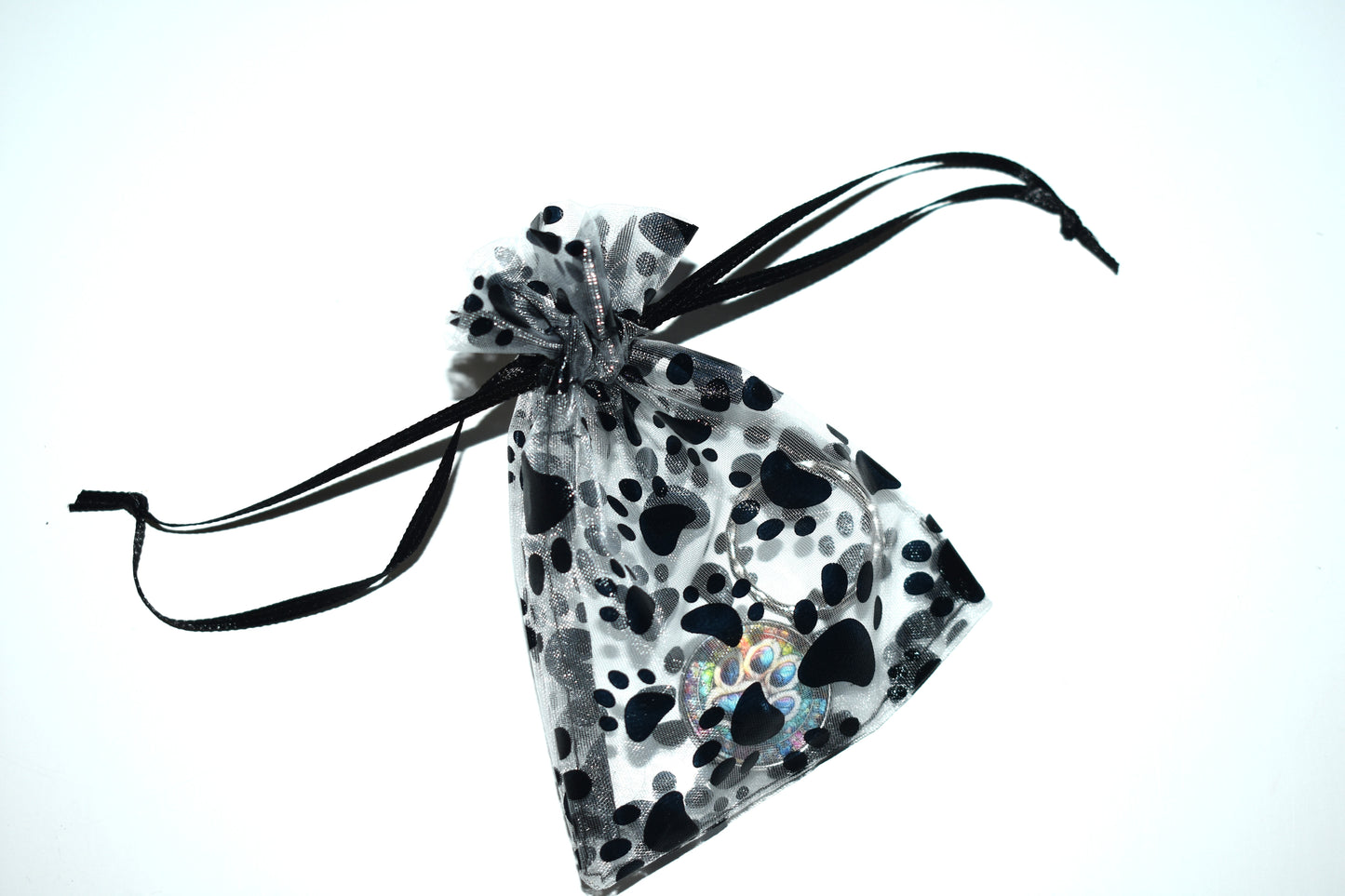 keychain paw print colorful