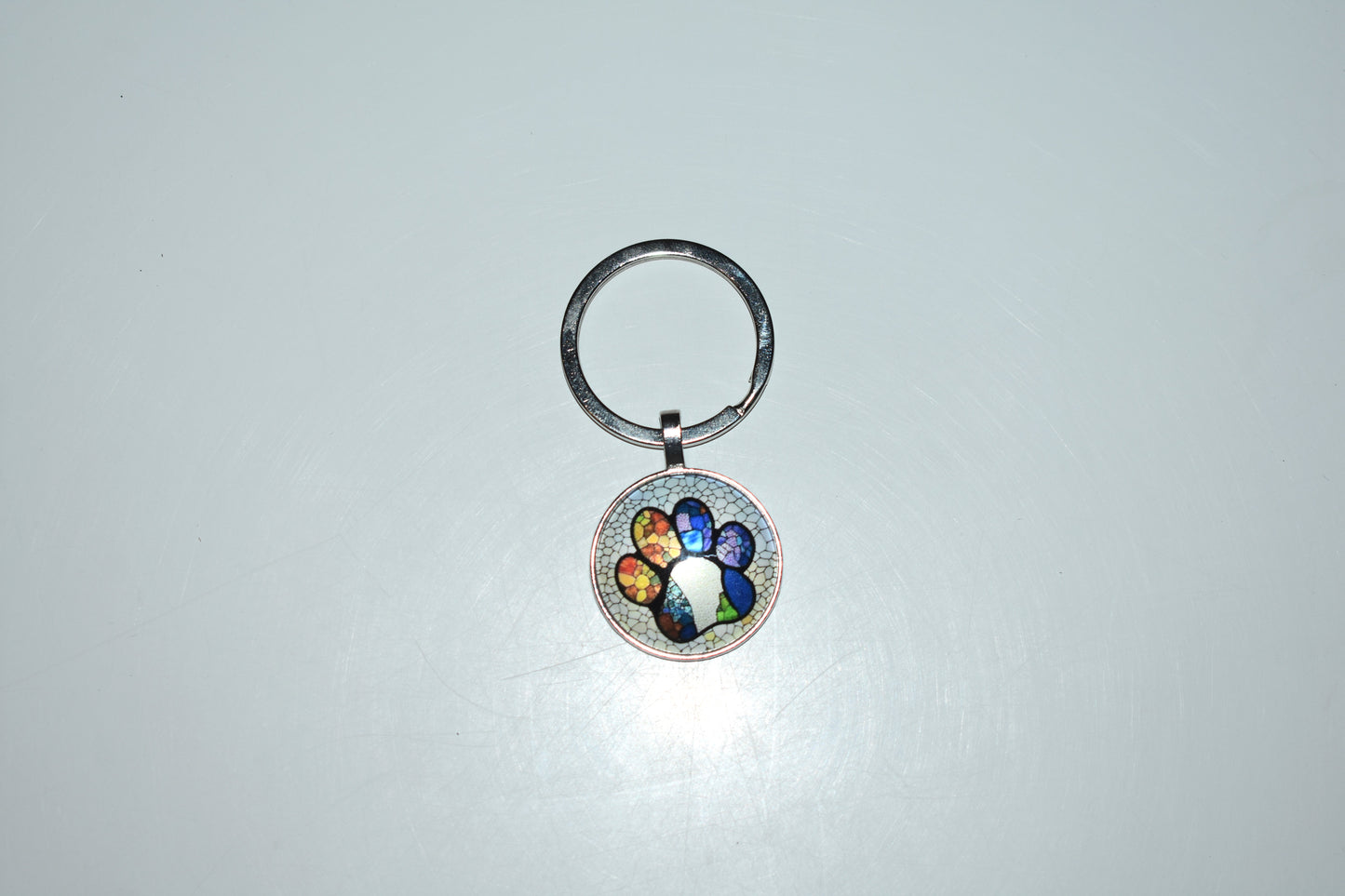 Vintage Paw Print Keychain