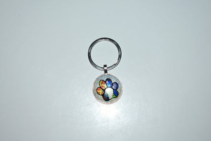 Vintage Paw Print Keychain