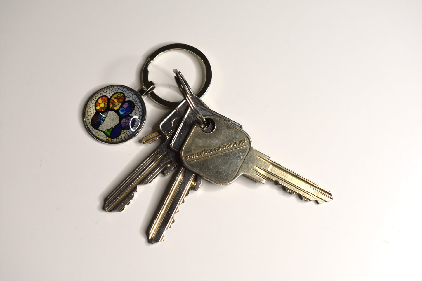 Vintage Paw Print Keychain